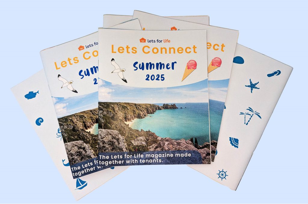 A pile of Lets Connect: Summer 2025 magazines